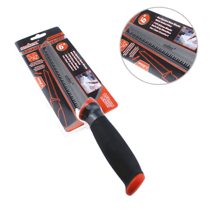 Three Edges TPR Handle Hand Saw Universal Ground Saw Hand Saw 6'  Hardware Tools