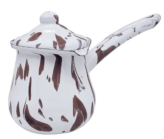 Turkish enameled coffee pot Arabic coffee mug with cover set coffee appliance