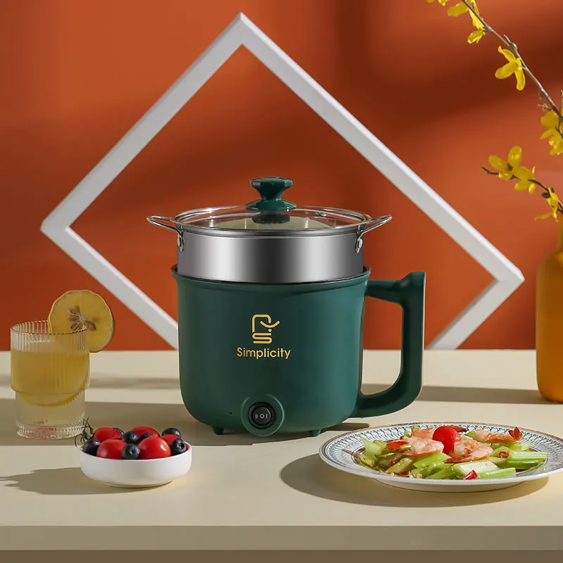 Multipurpose Household Electric Portable Cooker with SS or PP Steamer and Dormitory Electric Hot Pot