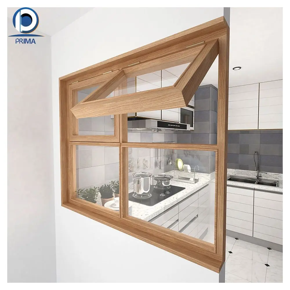 Prima Best Modern Wooden Windows For Modern Homes Top Quality Thermal Break Glazed Galss Wooden Windows