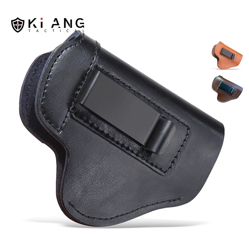 KIANG Tactical Gun Holster Leather Gun Carry Case Concealed Belt Holsters Carrier