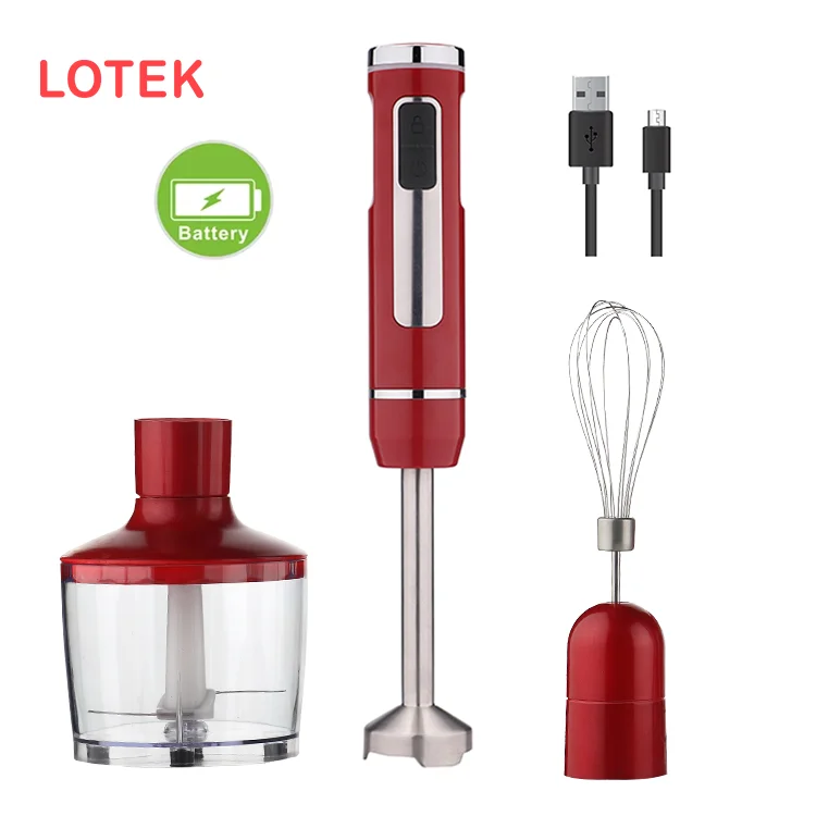 Food Chopper Immersion Mixer Blender Set Kitchen Household Rechargeable Blender
