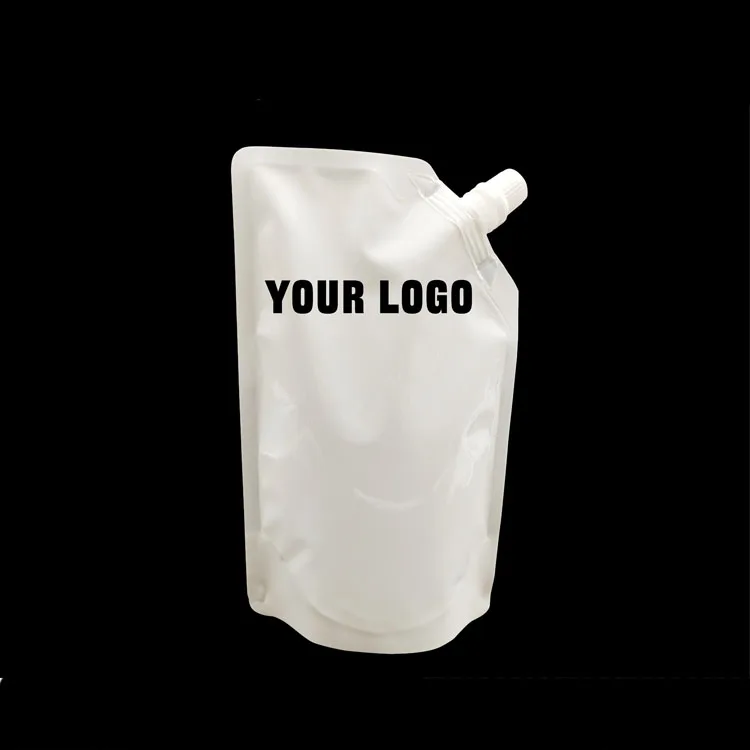 RTS Wholesale Stand Up Doypack Drink Pouch with Spout Liquid Packaging Bolsas De Plastico Spout Pouch Bag  Washing Powder Bag