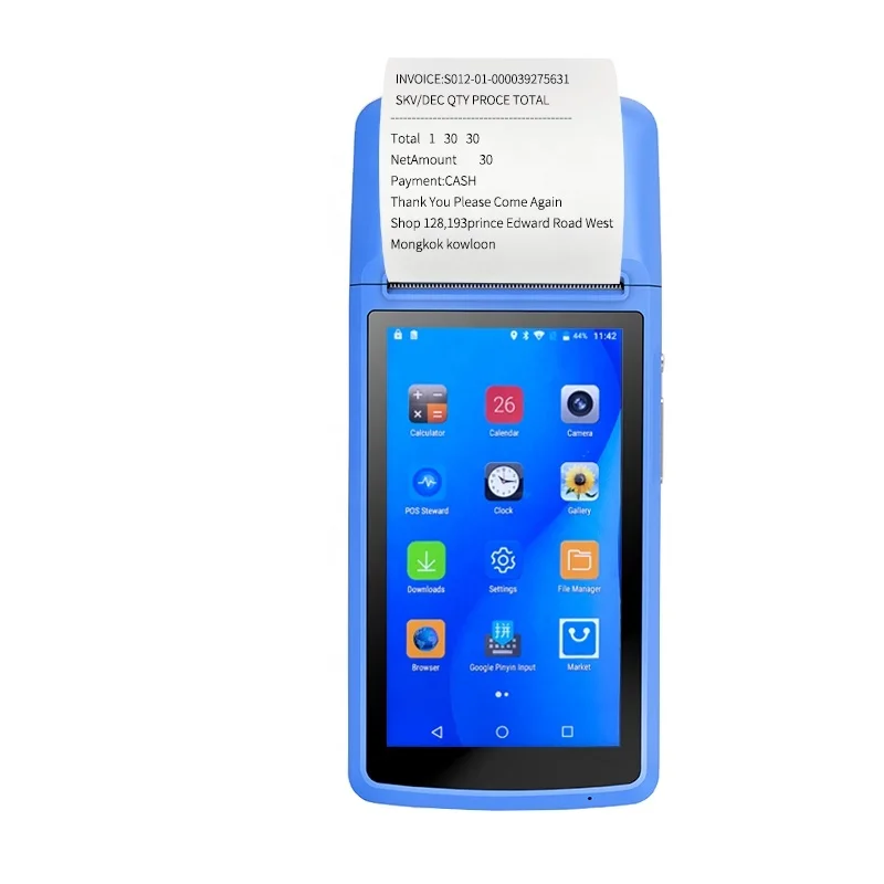Android 8.1 touch screen Smart portable rfid qr code nfc handheld mini pos terminal with 58mm thermal printer MHT-M1