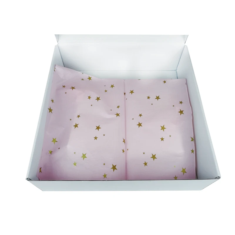 Custom size logo color copy paper clothing tissue wrapping paper roll for t-shirt packing