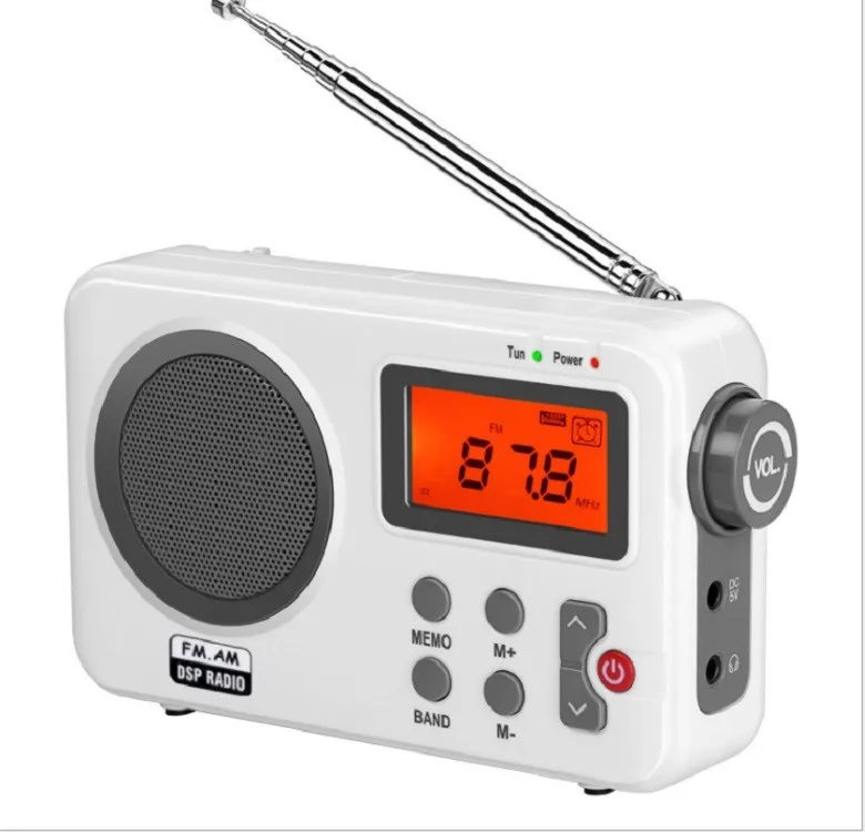 Waterproof Dual Band Home Radio AM/FM IPX4 Portable Mini Radio Can be used in bathroom kitchen and outdoors