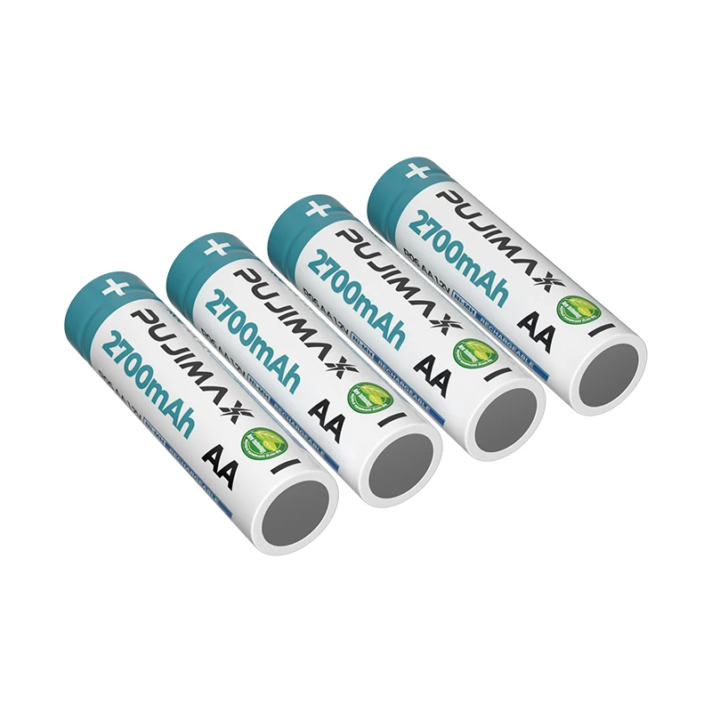 PUJIMAX 4Pcs/Lot 1.2V 2700mAh NiMh AA Rechargeable Battery Ni-mh 2A Batteries AA Battria High Energy For Flashlight Toys