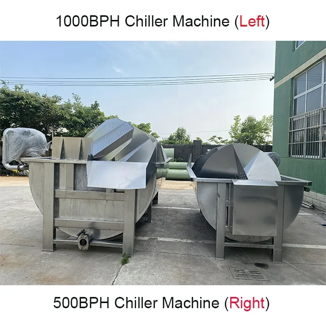 Water Chilling Machine Spiral Chiller Poultry Carcass Cleaning Chilling Machine Screw Chiller