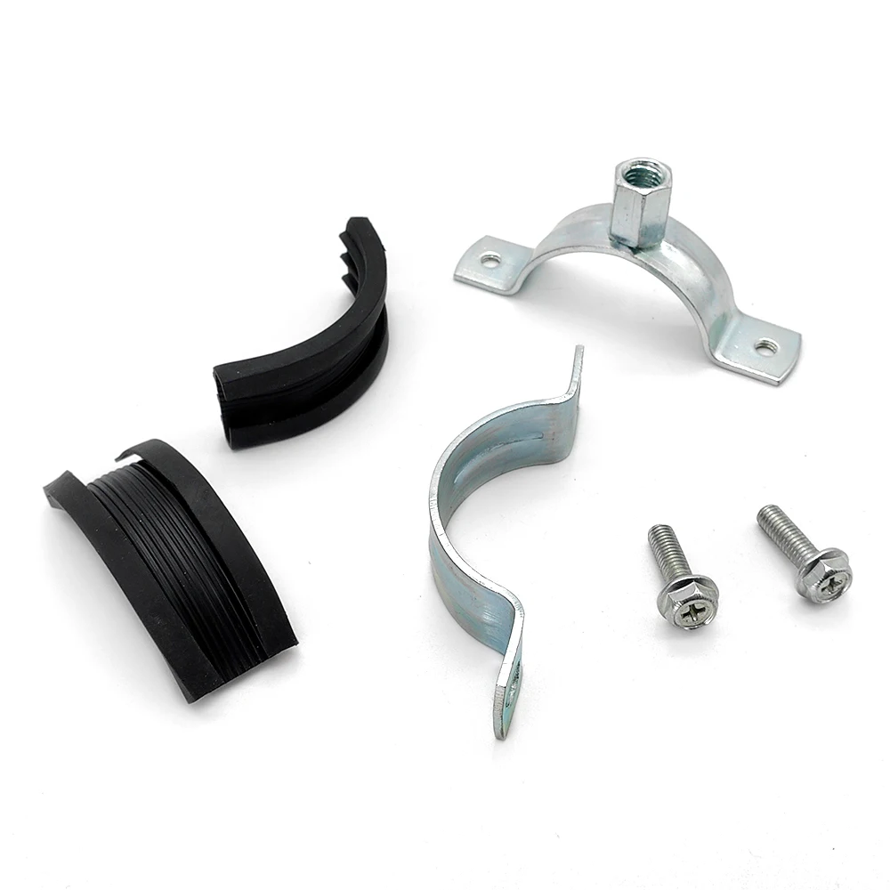 Custom Tubing Cable Abrazadera Lock Quick Fist Clamp Black Rubber Lined Two-screw Hose Clamps