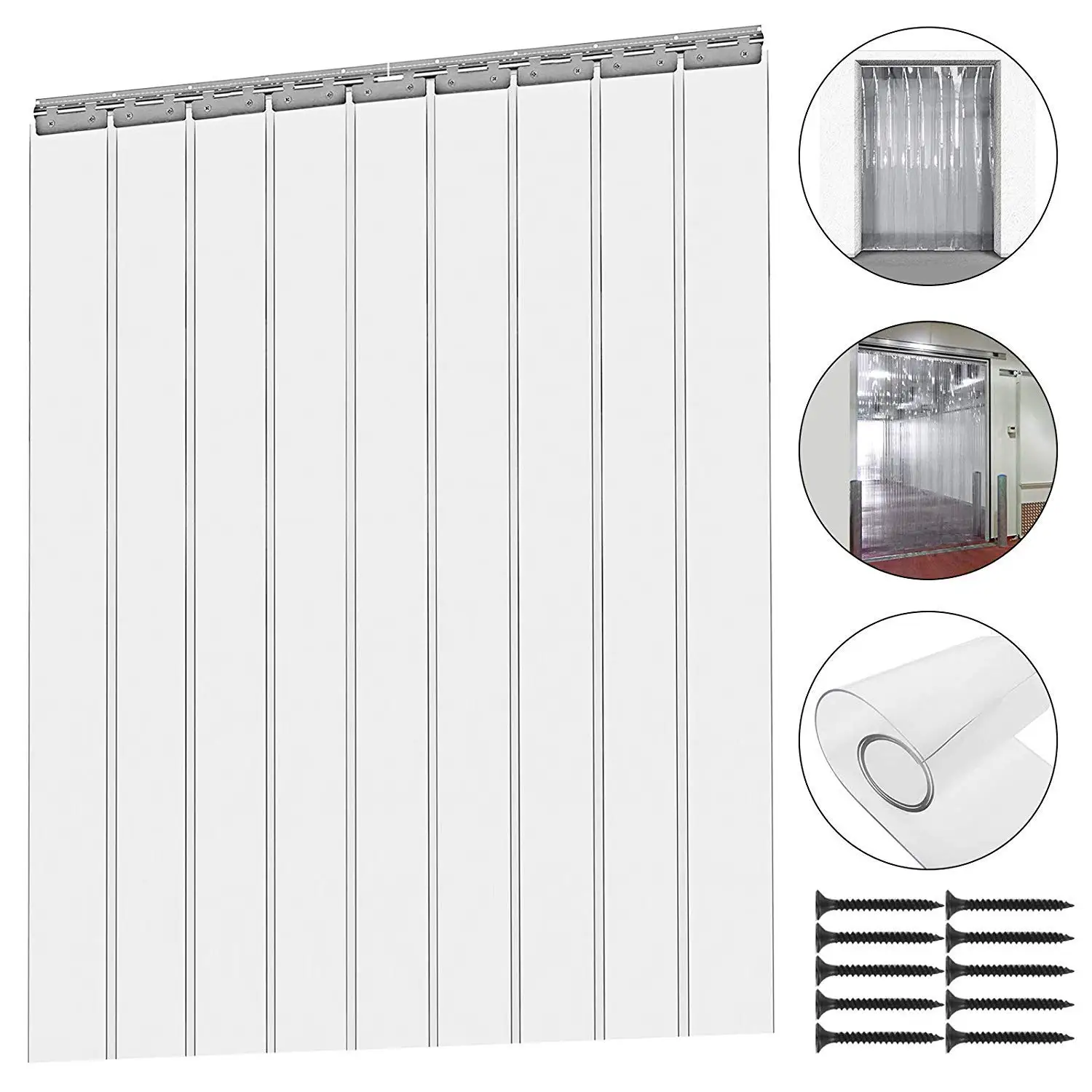 Cold Room 3m Length 2mm Thickness 20cm Width Clear PVC Strips Transparent Curtains