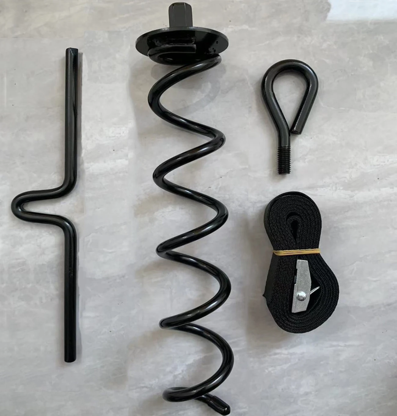 Sale In North American Market Tent Screw Stake Durable Steel Core Trampoline Spiral Nail Stake