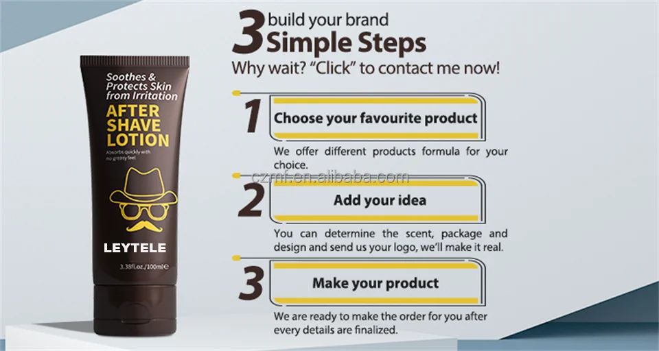 Private label custom 100% organic premium mens aftershave skin care lotion remove acne moisturizing lotion stick