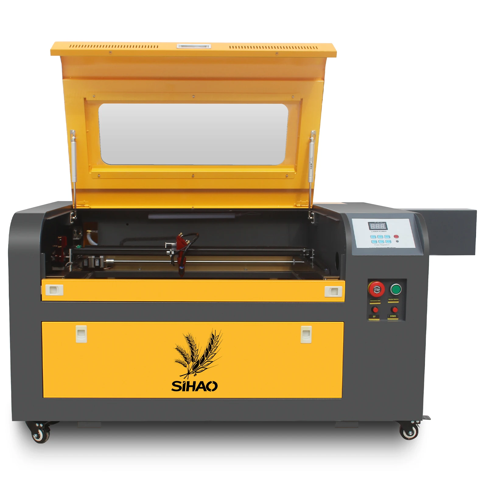 vevor Co2 Laser Engraving machine 60W 6040 M3 motherboard yellow gray European plug 220V