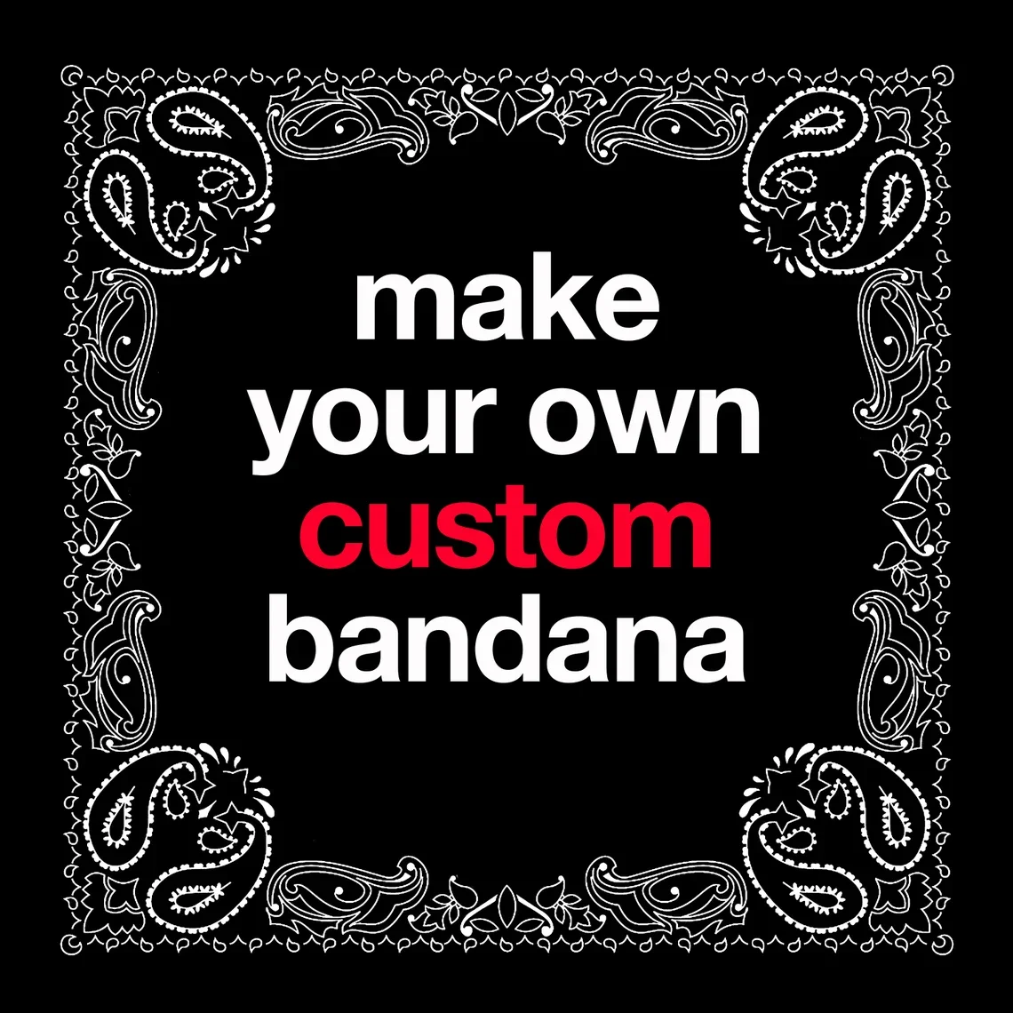 Custom Colourful Double Side Badnana Custom Full Square Custom Cotton Bandana