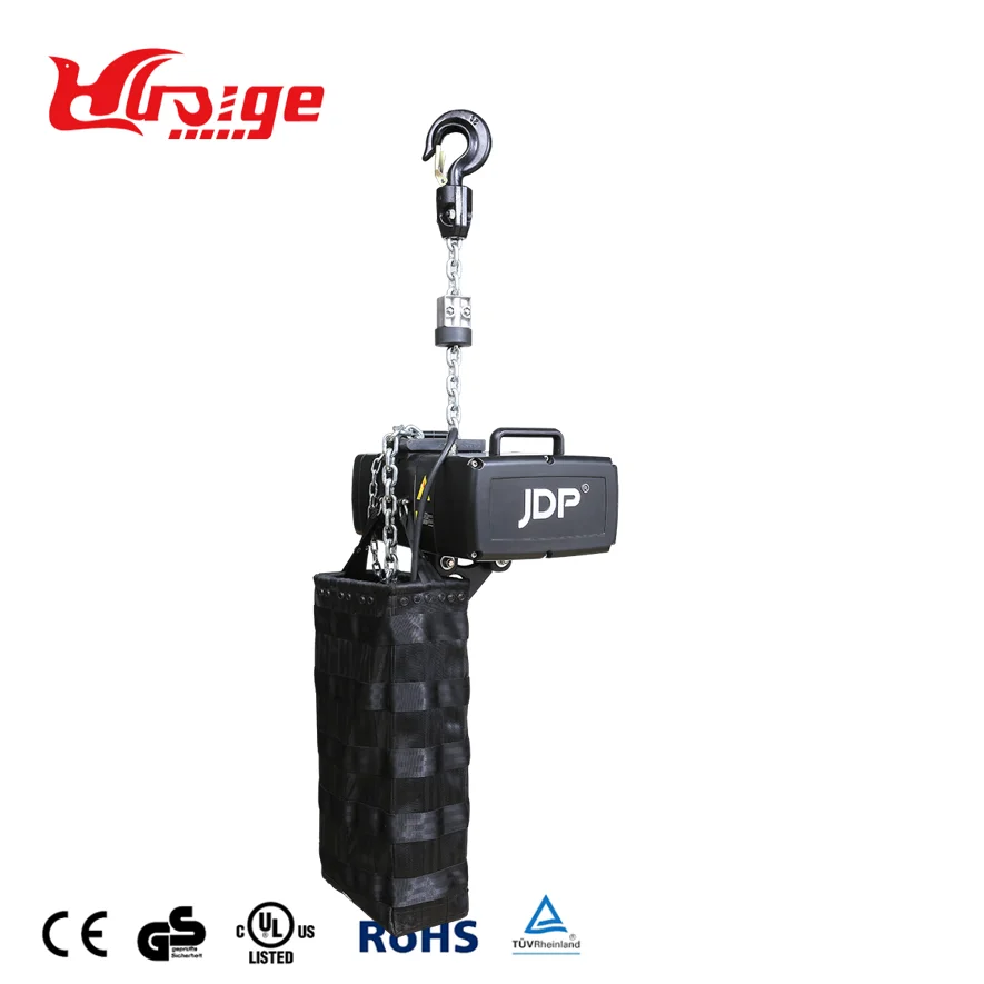 1 T самый маленький мини-Электрический цепной подъемник с грузоподъемностью 1 тонна и цепью 20 м