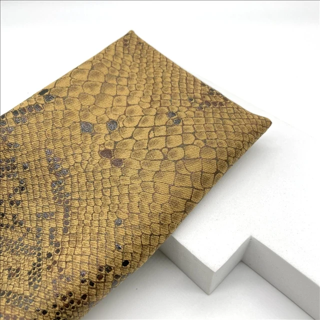 OEM Rayon Nylon Spandex Stretch Animal Skin Crocodile Pattern PU Coated Fabric
