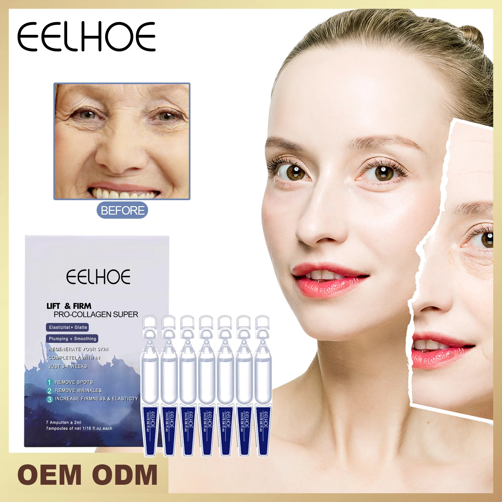 eelhoe Collagen Boost Anti-Aging Serum Anti-Aging Shrink Pores Whitening Moisturizing Skin Care K1