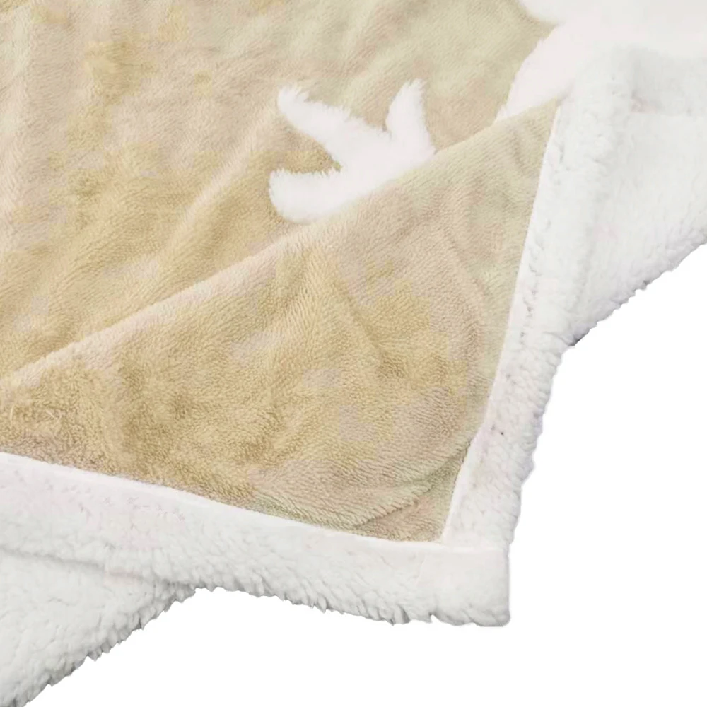 wholesale white velvet minky nylon sherpa puffy waterresistant blanket custom embroidery plaid mink blanket raschel