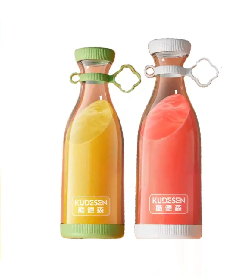 Portable Juicer Rechargeable & Easy Clean up Personal Smoothie Blender with 12 Oz Travel Cup and Lid Lemon Orange Juicer