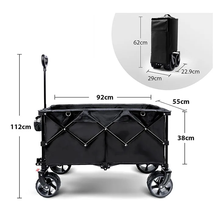 Extremely Folding Hand Trolley Practical Garden Trolley Transport Trolley for Shopping Beach Handcart Foldable Handcart