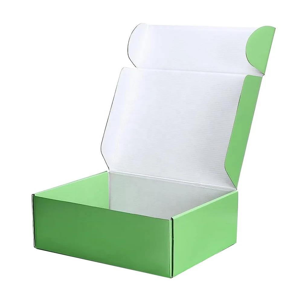 12x9x4 inch Green Cardboard Gift Boxes customized printed Shipping Corrugated Mailer Boxes for Packaging Mailing Small Business