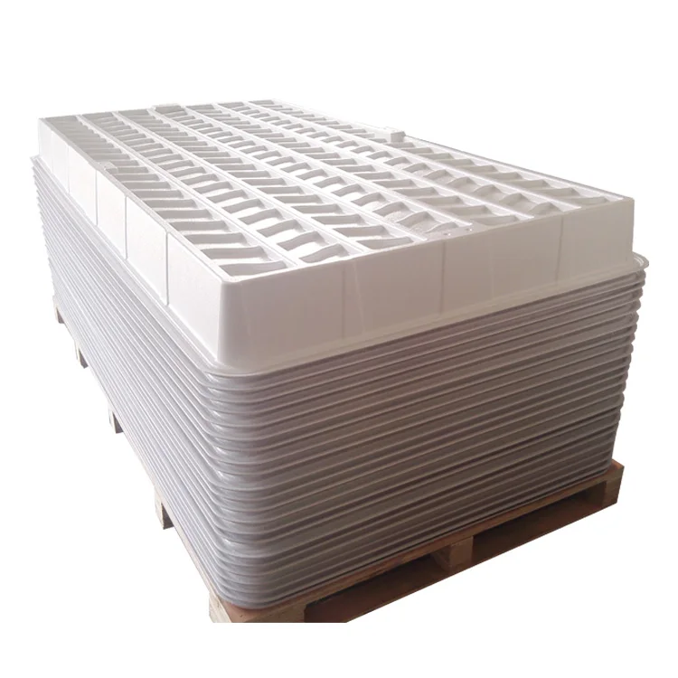 BPA free ABS 4mm thickness white plastic flood drip tray 4x4 hydroponics table trays 4x8