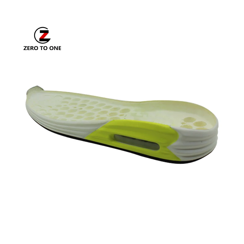 Customized New Design Damping Elastic Air Cushion Midsole With Pu Outsole Sneaker Casual Running Soles