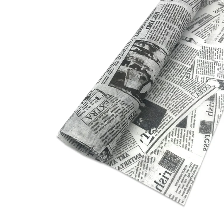 
Recently arrived newspaper pattern gift packaging paper personality innovation translucent copy paper 