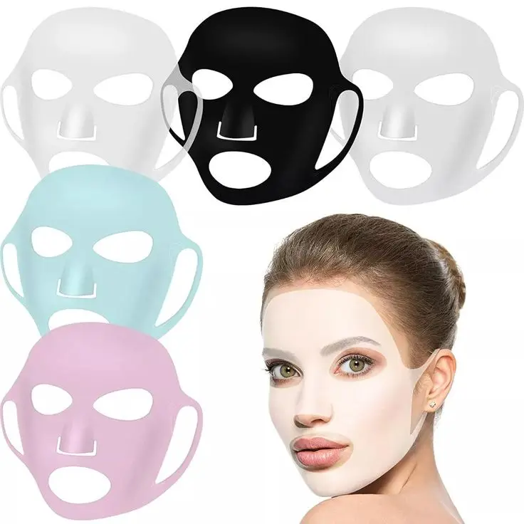 Facial Mask Reusable Ear Hook Skin Beauty Face Facial Sheet mask Silicone  Face Mask Holder