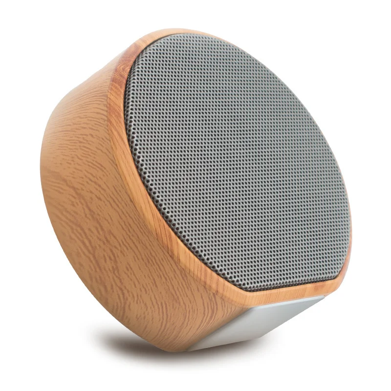 Hot Selling High Quality BT Portable Wood Subwoofer Speaker with AUX TF FM Mini Wooden Wireless Stereo Outdoor Speaker