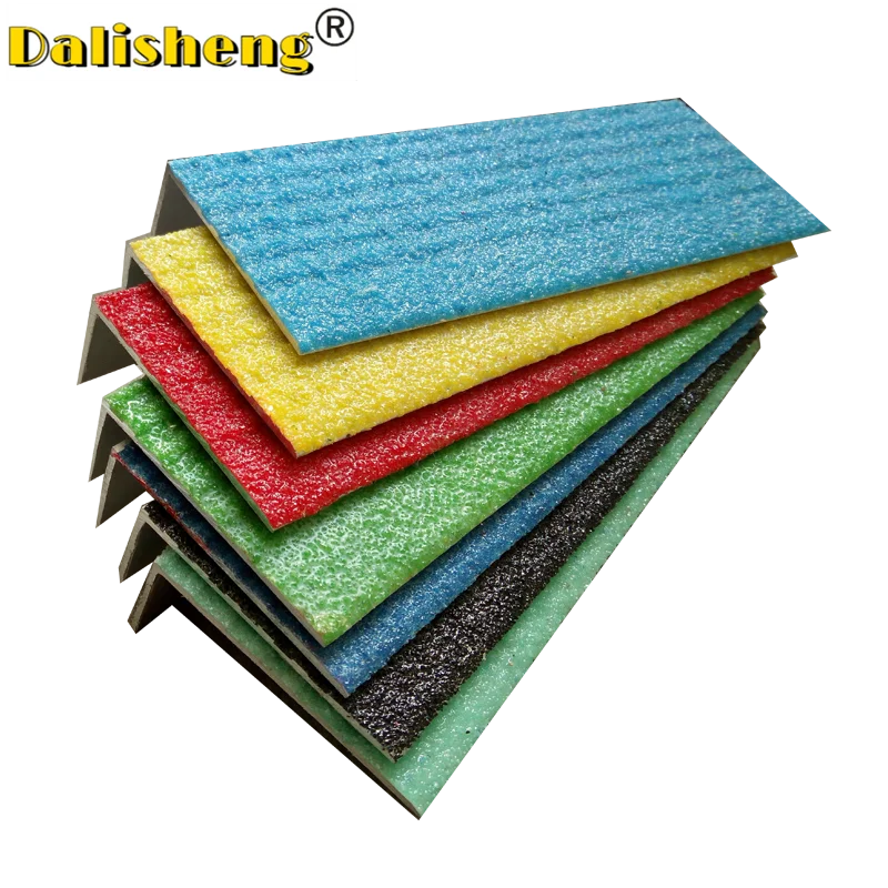 FRP stair nosing Skid plate strip fiberglass Carborundum aluminum nonslip stair nosing strips concrete car ramp anti-slip strip