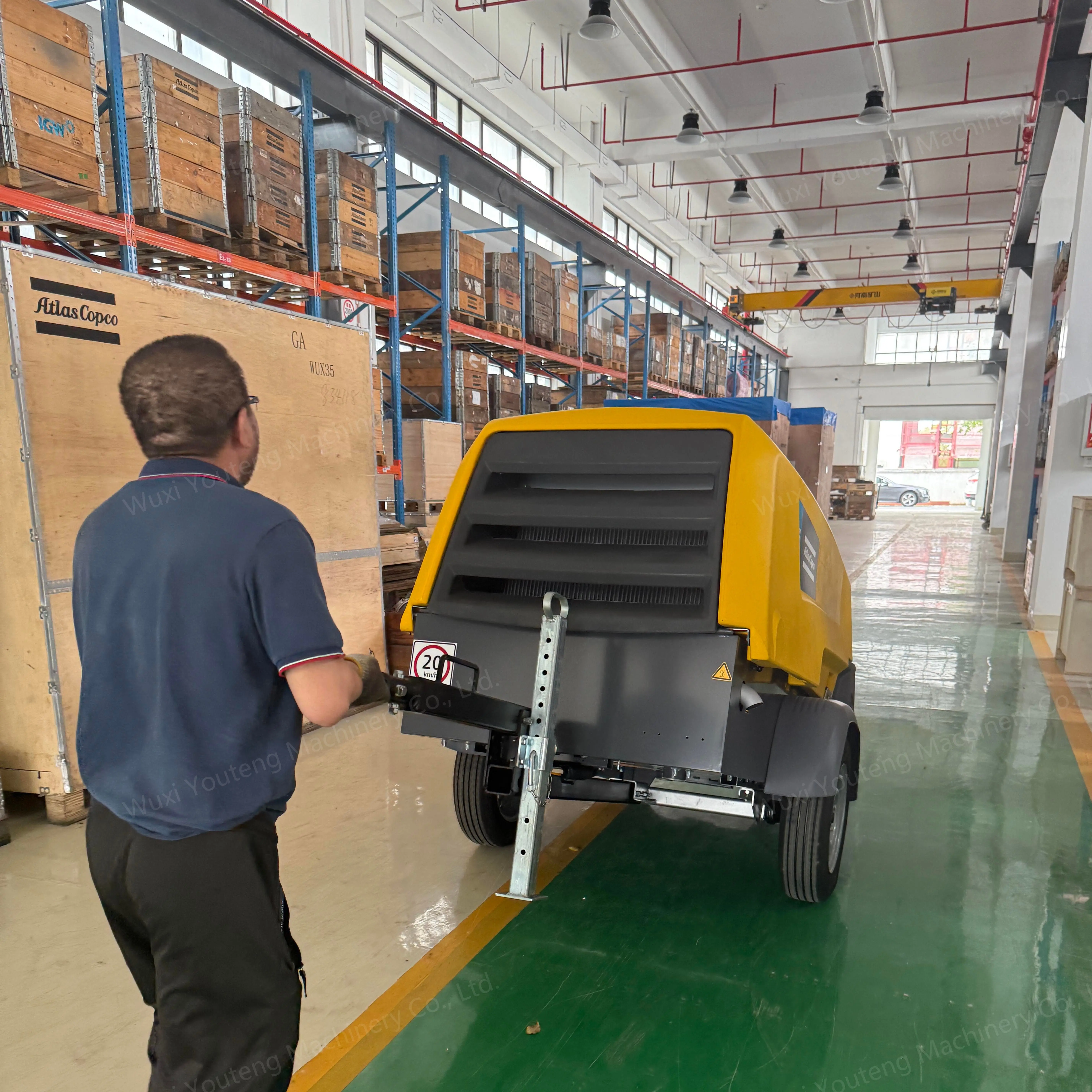 Atlas Copco XAS78KD Mobile Diesel Engine Air Compressor Machine 160CFM 7bar Portable Lubricated Mine Industries Gas