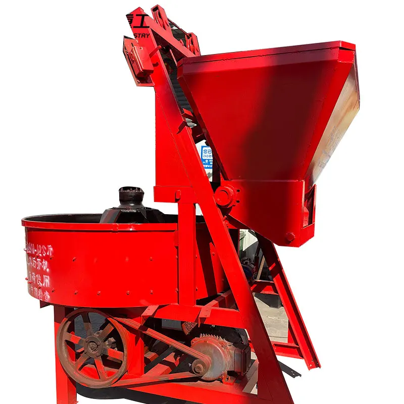 JW750 Vertical Mixer Ladder Feeding Concrete Mortar Feed Vertical Flat Mouth Mixing Bucket 750 Type
