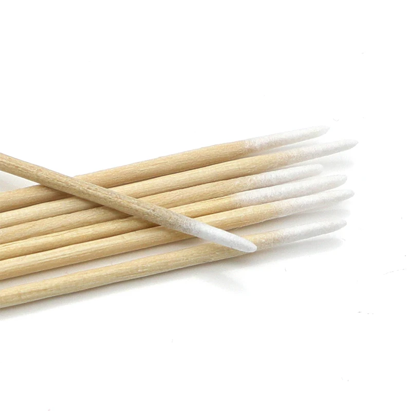 Supplier Clean Lipstick Eyelash Lash 7/10 CM Extension Bud Tattoo Swab Bamboo Applicator Pointed Wooden Tip Stick Cotton