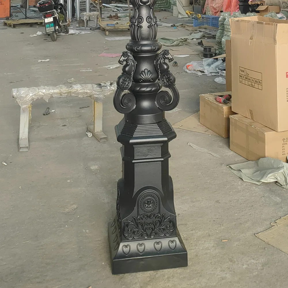 Powder Coated Smart Street Light Pole Smart Light Pole outdoor theme park decor White Hot Steel Wall Surface Suit