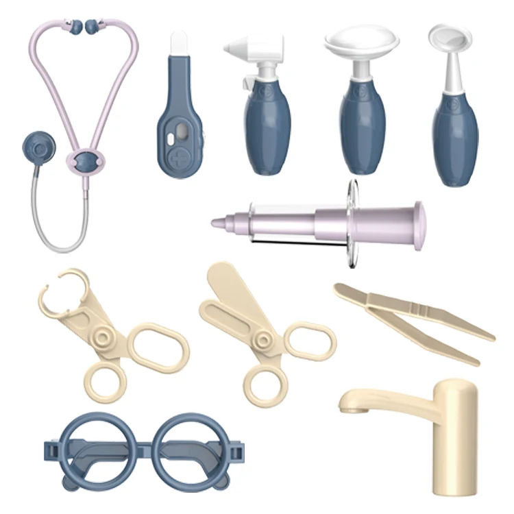 Kids 2 in 1 Educational Doctor Set with  Handbag Pretend Play Plastic Set Little Doctor Toys