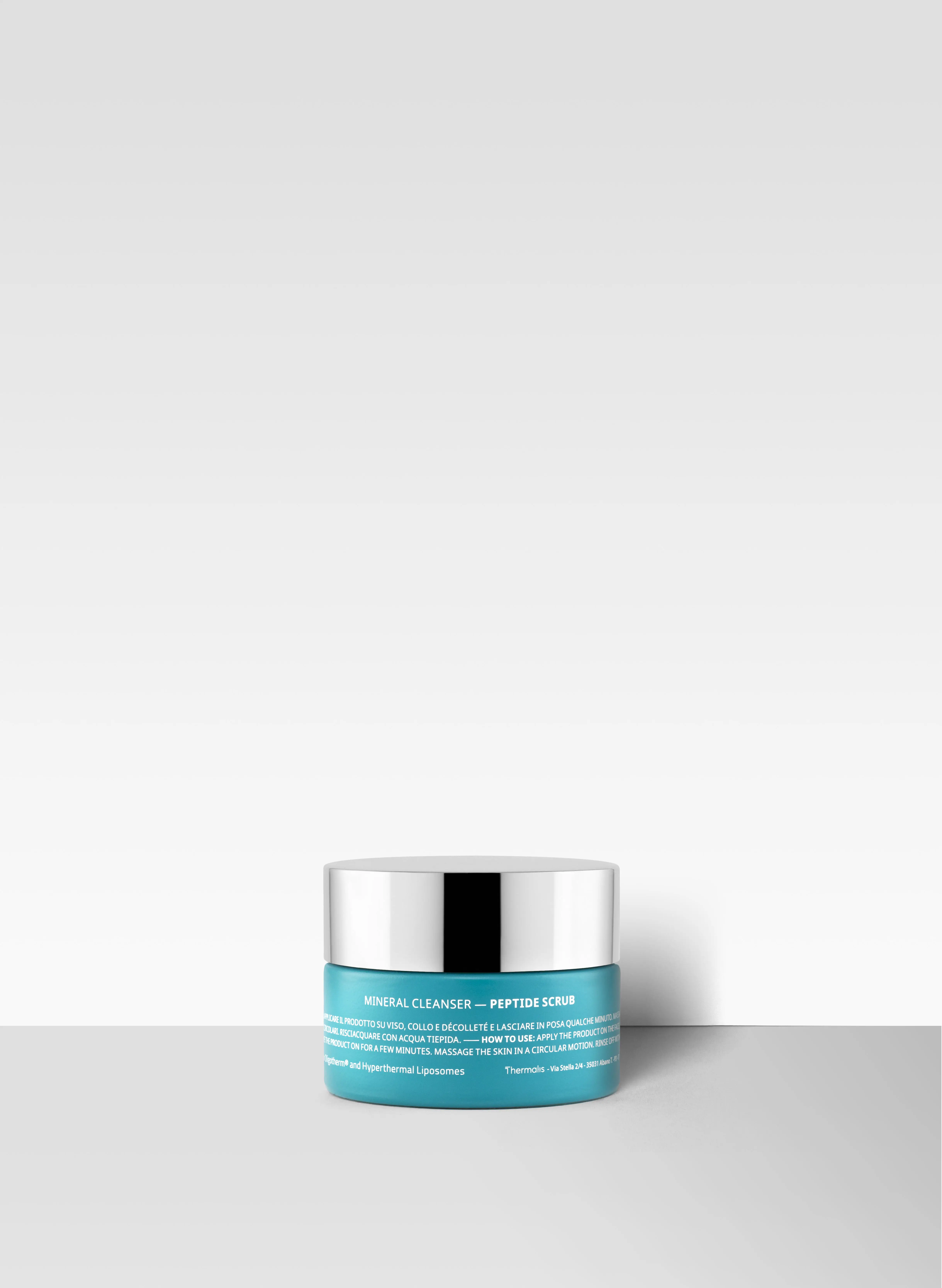 Italy Brand Premium Quality Natural Skin Care Tools Smoothing And Anti-aging Peptidic Scrub For Daily Use Thermal Water