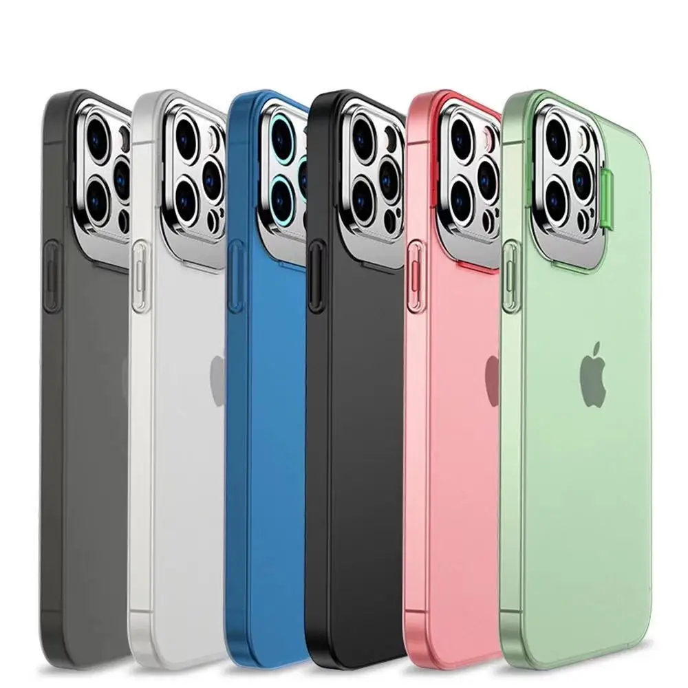 Luxury Solid color transparent bracket Soft TPU Phone case For iphone case 13 12 11 Pro Max