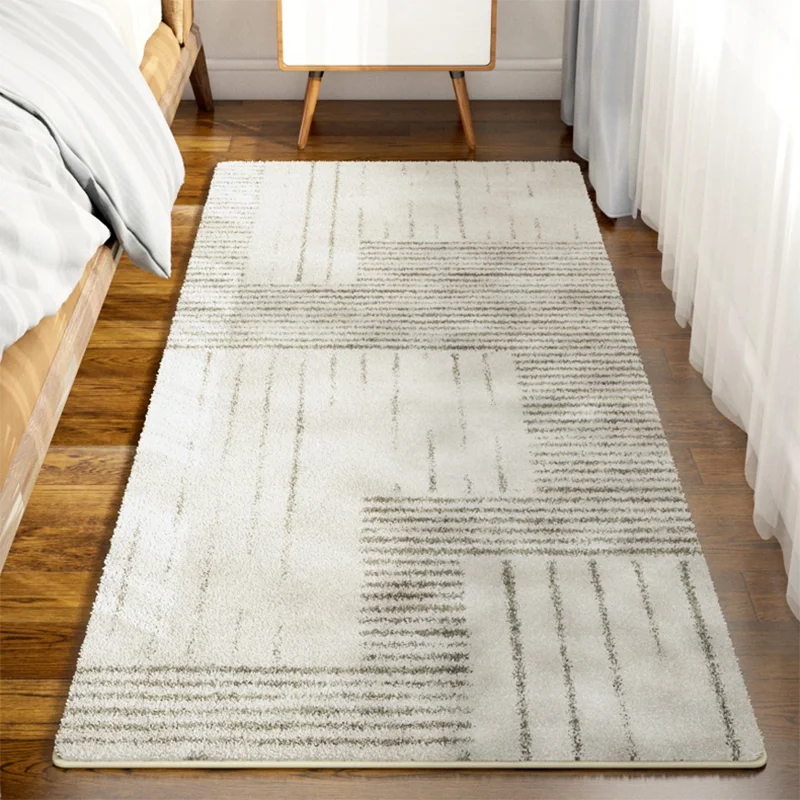 Click Sheepskin Shaggy Area Rug 100 x 150 Luxury Modern Fluffy Wool Purple Rug For Bedroom Living Room Furniture