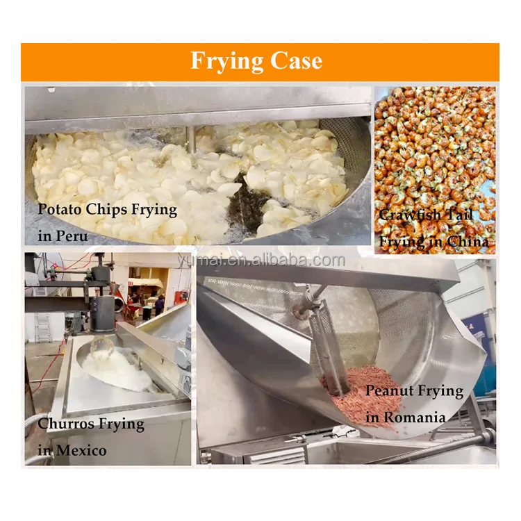 Automatic Electric Cashew Peanut Fryer Machine Fried Groundnut Processing Frying Machine