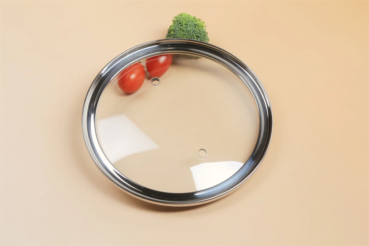 F type Tempered Glass Lid For Kitchen Cookware Cooking Frying Pan Lid
