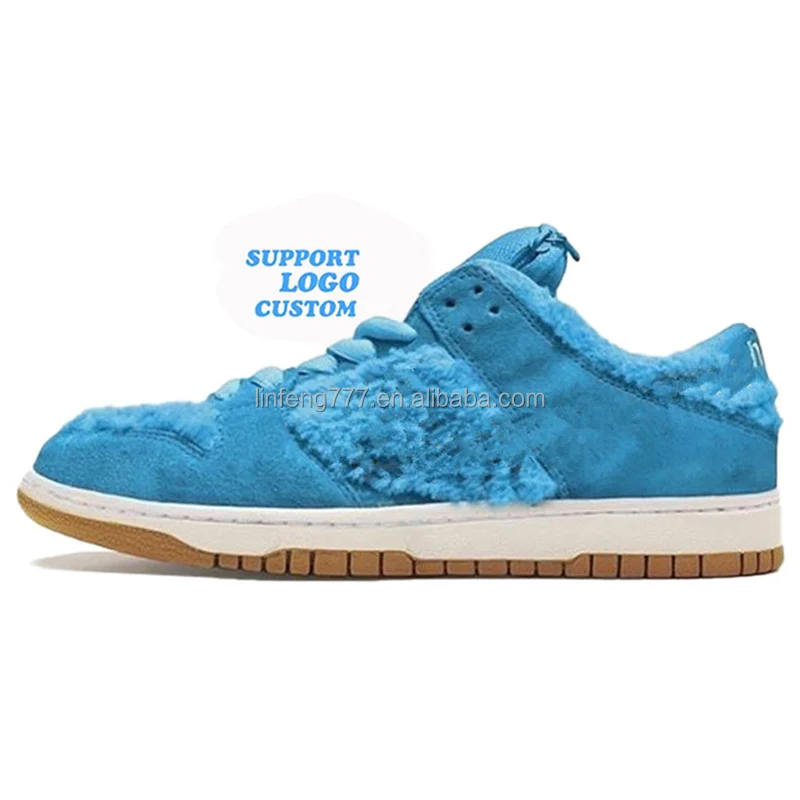 Custom fashion casual board shoes leather Plush outdoor casual shoes