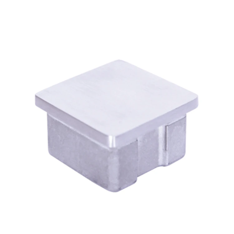 Stainless Steel Square Pipe Post Tube Square 40 50mm Handrail Base Plate Cover Stair Railing Pipe Base Cover