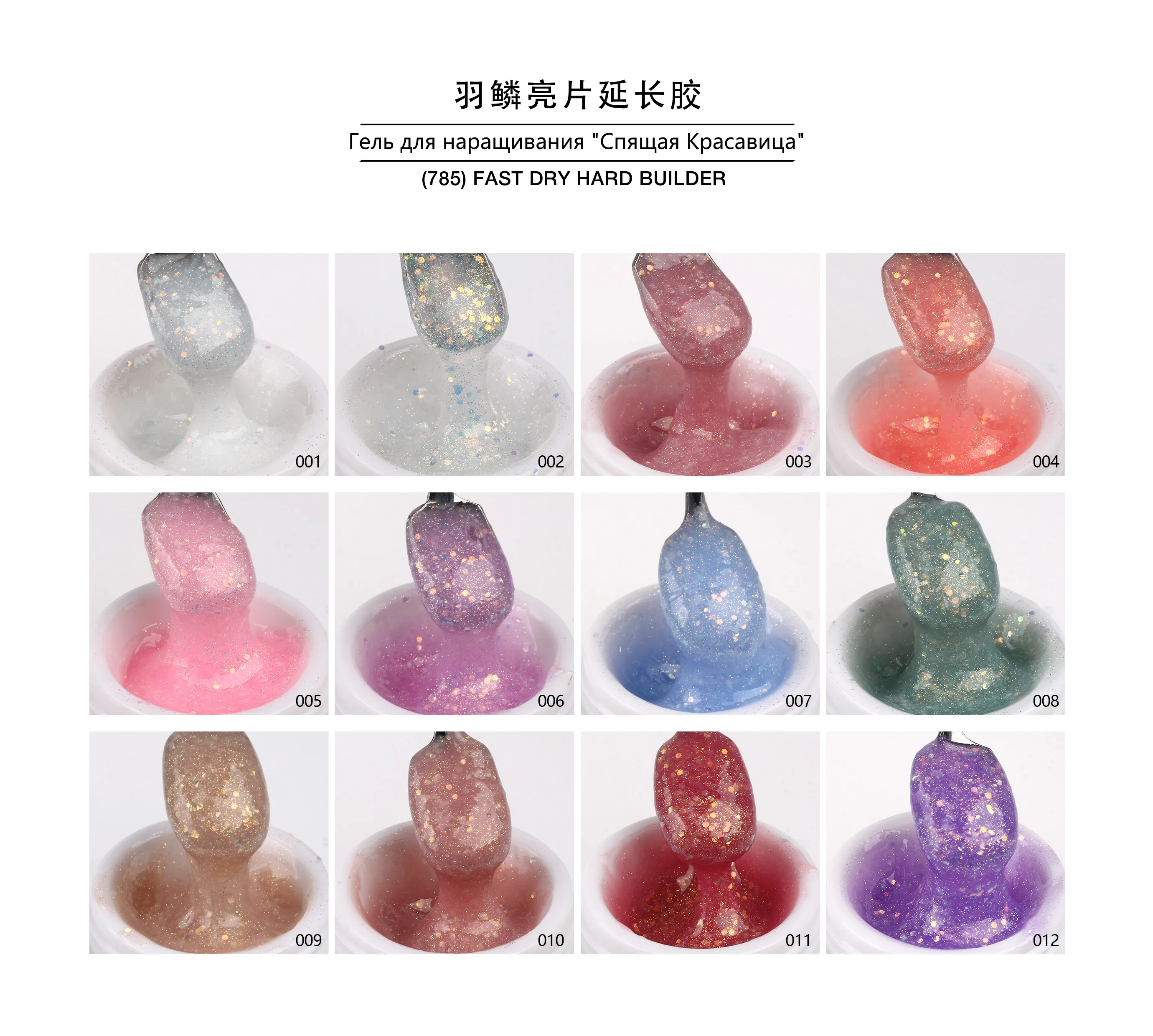 SISSI Brand Factory Custom Nail Builder Gel Set FAST DRY HARD BUILDER Strong Glitter Extension Glue UV Gel Nail Beauty Product