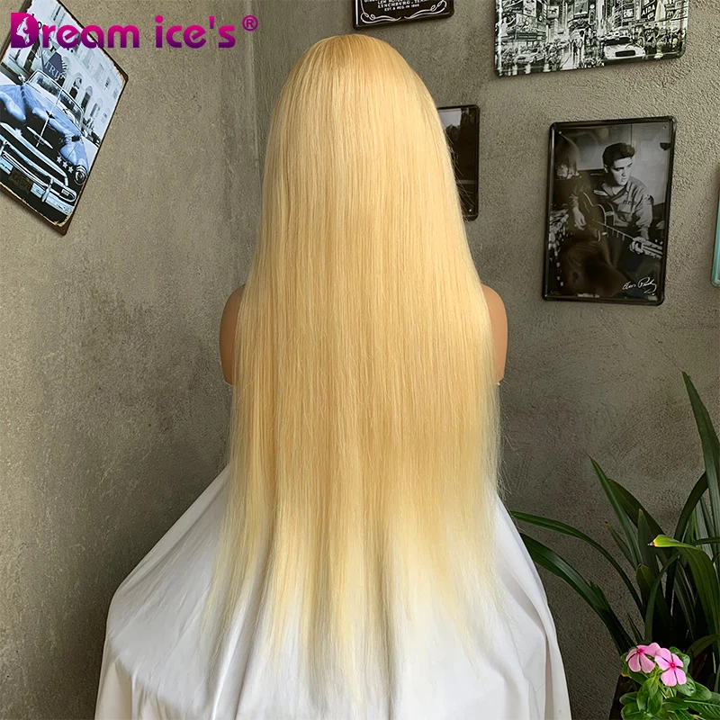 Wholesale 150% Density 613 Honey Blonde Brazilian Straight Human Hair Headband Wigs Glueless Pre Plucked Remy For Black Women