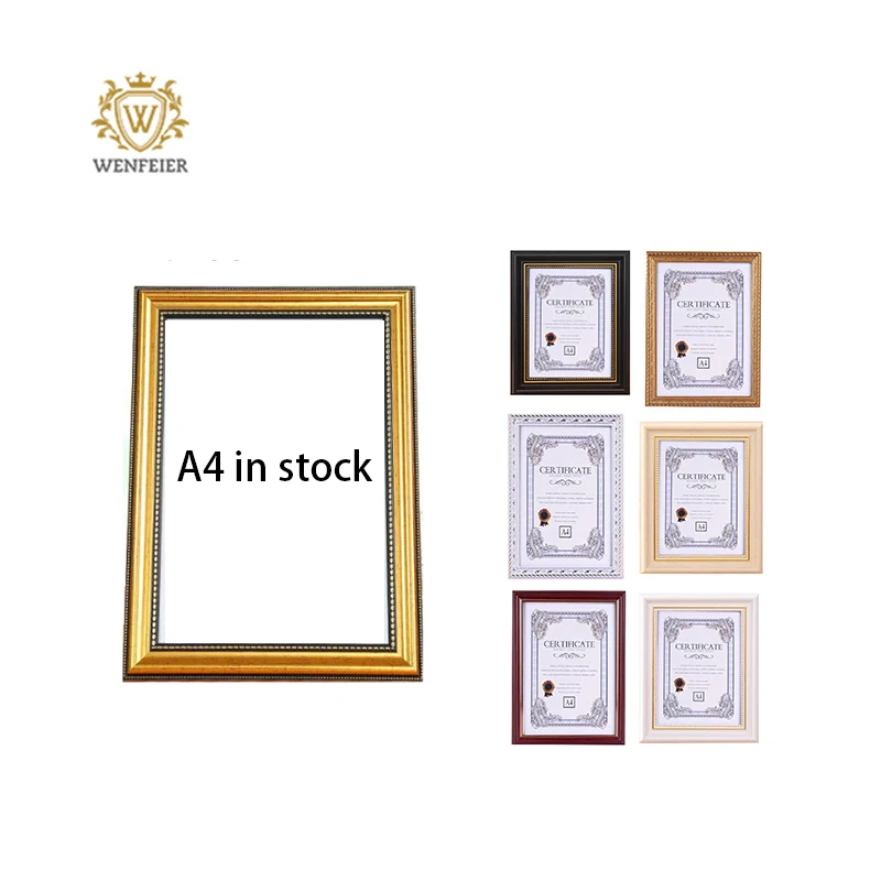 Winfeier Factory 8.5x11 Diploma Frame Color A4 Certificate Frame for Document with Mat Classic Decoration Photo Frames 7 Color