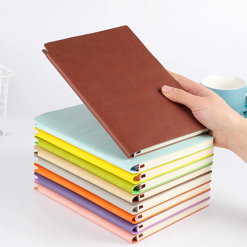 2022 Custom handmade  leather bound notebook personalized vintage style writing planner travel journal notebook with brand logo