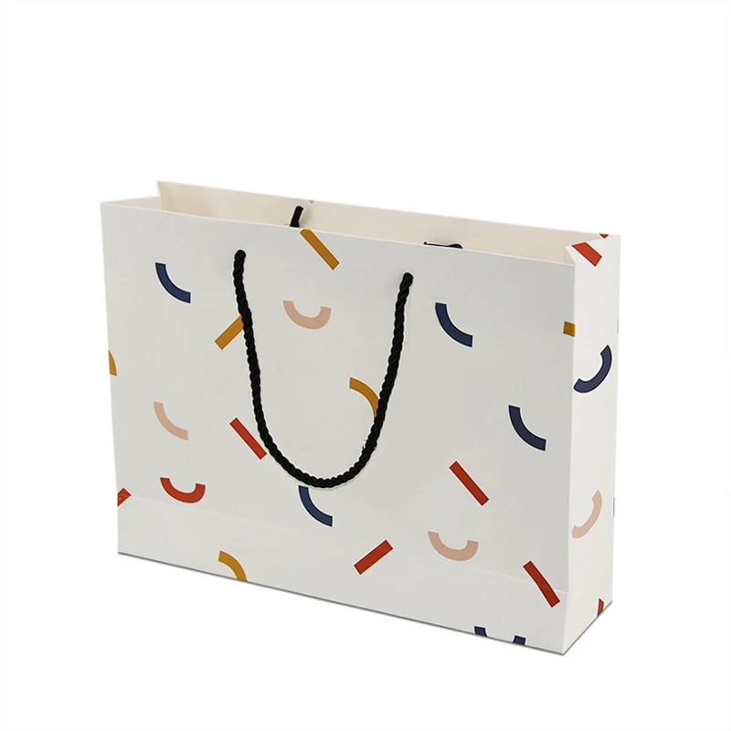 Senior delicate contracted thick printing white card paper hand bag  hand carry bag gift paper bag