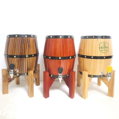 Твердая древесина вкладыш из Нержавеющей Стали Винный бочонок для продажи с крышкой