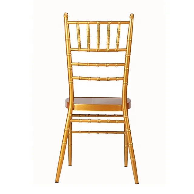 White Gold Manufacture Supply Quality Stacking Chiavari Chairs Weddings Banquet Chiavari Tiffany Chair